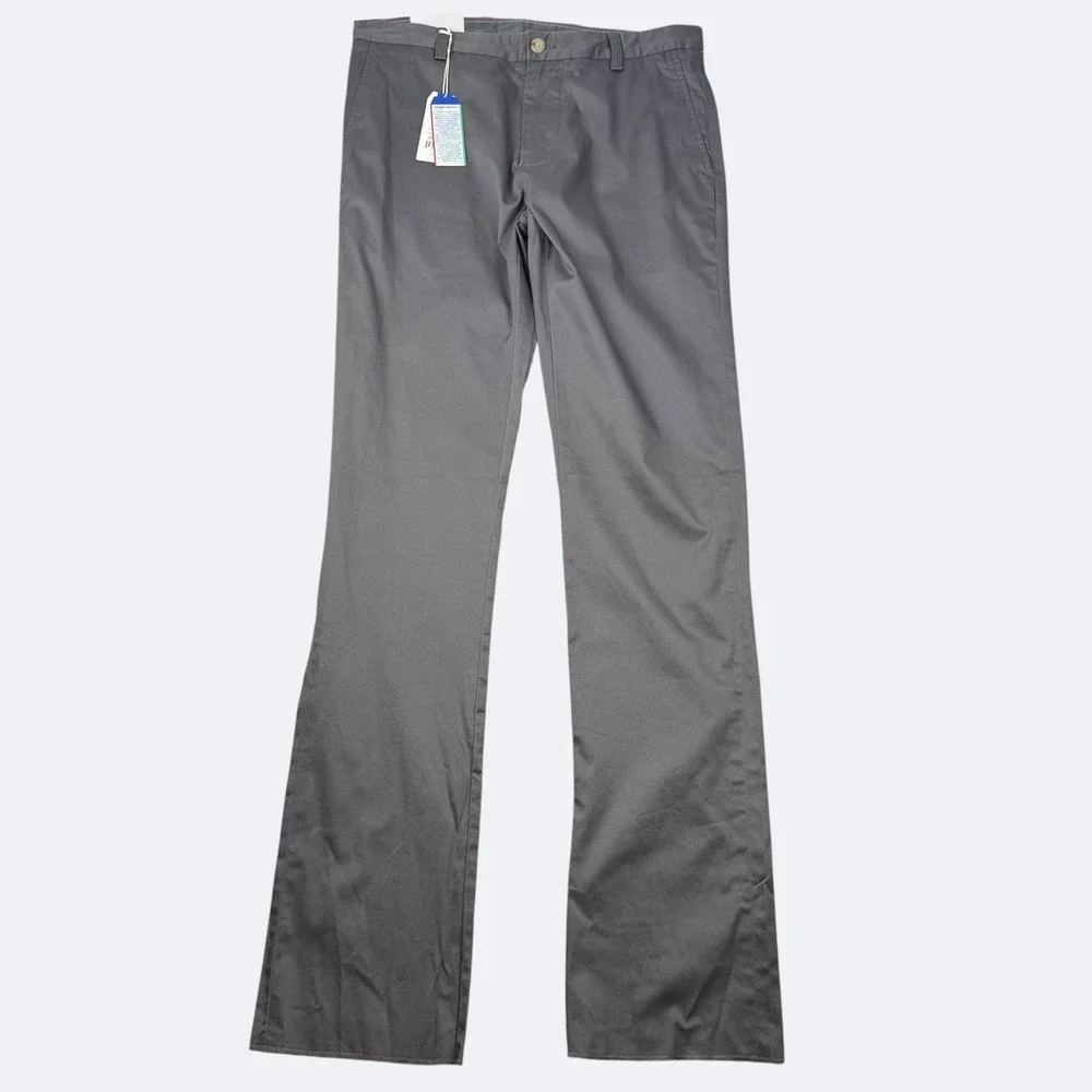 Southern Tide Channel Markers Pants Mens 34xUNF Gray Stretch Chino Unhemmed